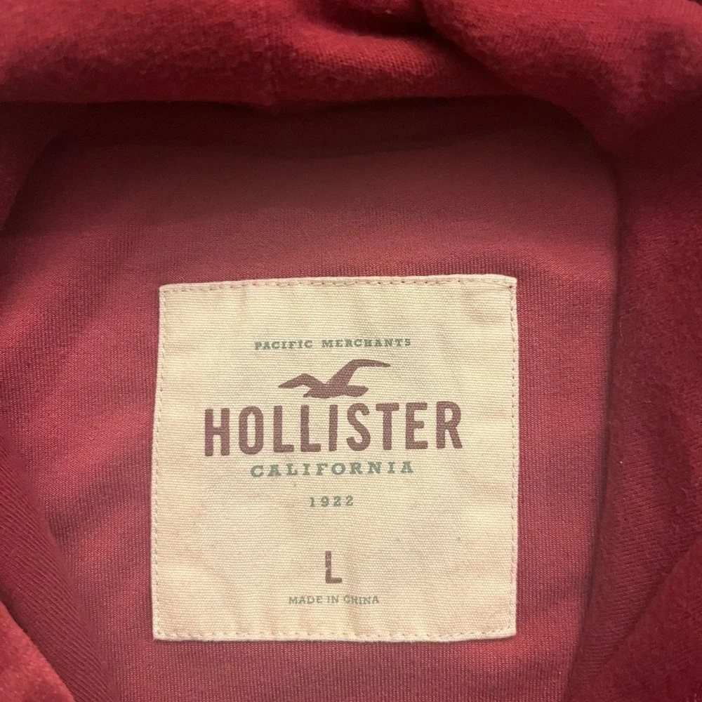 Red wine hollister hoodie size L